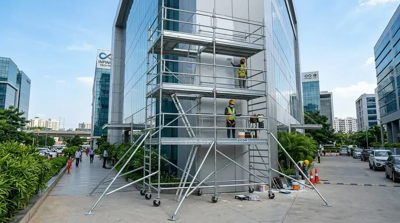Modular steel scaffolding staging and aluminum towers in Benson Town