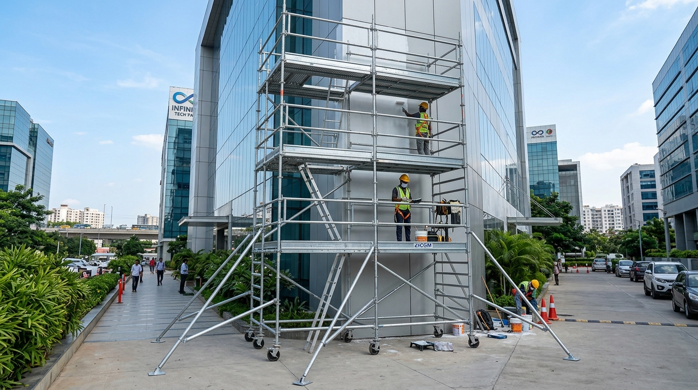 Modular steel scaffolding staging and aluminum towers in Benson Town