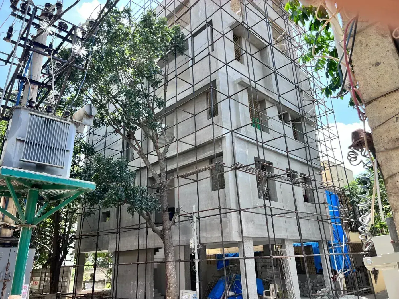 Corner Wrap Elevation Access formwork and scaffolding staging in Vajarahalli, Bangalore